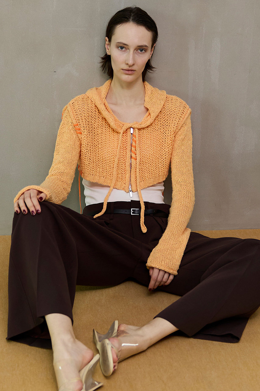 MAISON SPECIAL(メゾンスペシャル)｜Zip Short Cardigan with Babouche