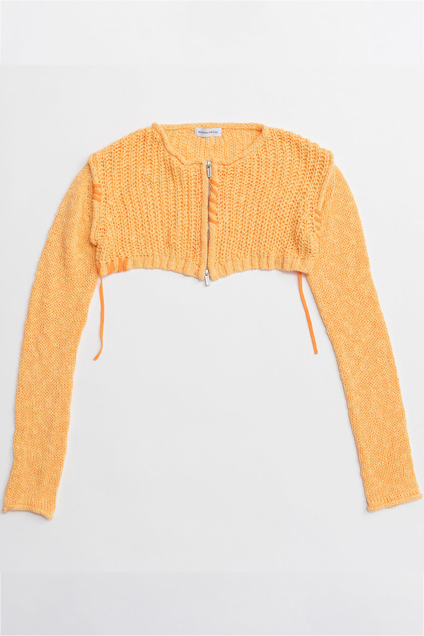 MAISON SPECIAL(メゾンスペシャル)｜Zip Short Cardigan with Babouche