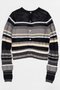 【予約販売】Mesh Border Cardigan/メッシュボーダーカーディガン メゾンスペシャル/MAISON SPECIAL BLK(ブラック)