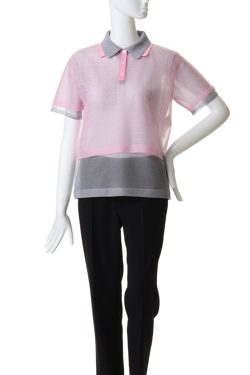 MAISON SPECIAL(メゾンスペシャル)｜Layered Sheer Knit Polo