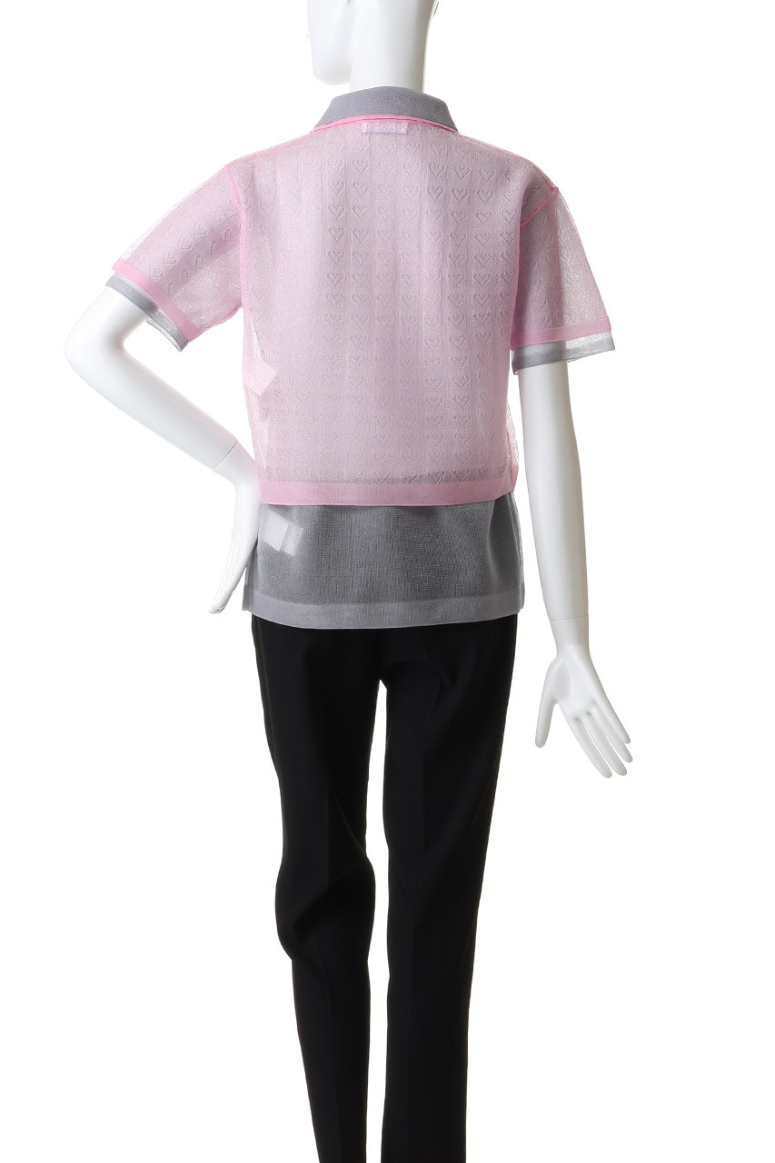 MAISON SPECIAL(メゾンスペシャル)｜Layered Sheer Knit Polo