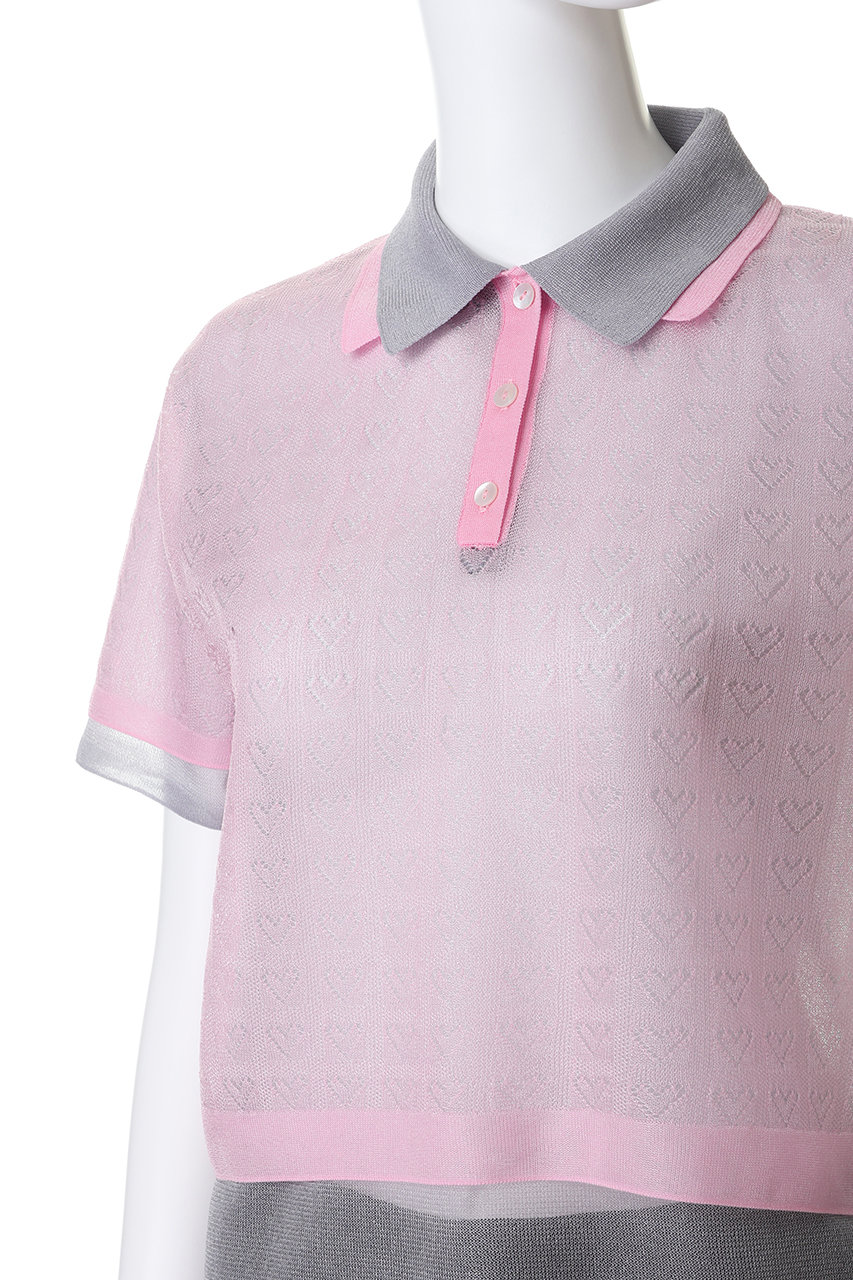 MAISON SPECIAL(メゾンスペシャル)｜Layered Sheer Knit Polo