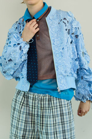 メゾンスペシャル/MAISON SPECIALの【予約販売】Layered Sheer Knit Polo/レイヤードシアーニットポロ(110300/110301)