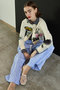 Photo Collage Compact Knit Cardigan/フォトコラージュコンパクトニットカーディガン メゾンスペシャル/MAISON SPECIAL