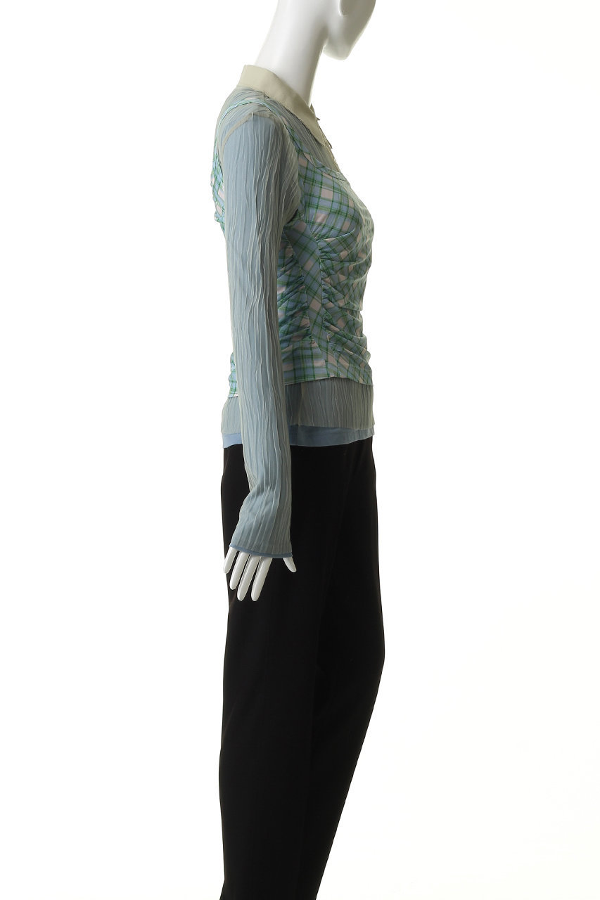 MAISON SPECIAL(メゾンスペシャル)｜Three-Piece Sheer Polo Top