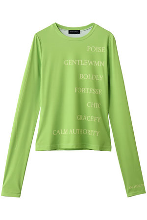 メゾンスペシャル/MAISON SPECIALのLogo Sheer Top/ロゴタイポスキューバトップ(110100/110103)