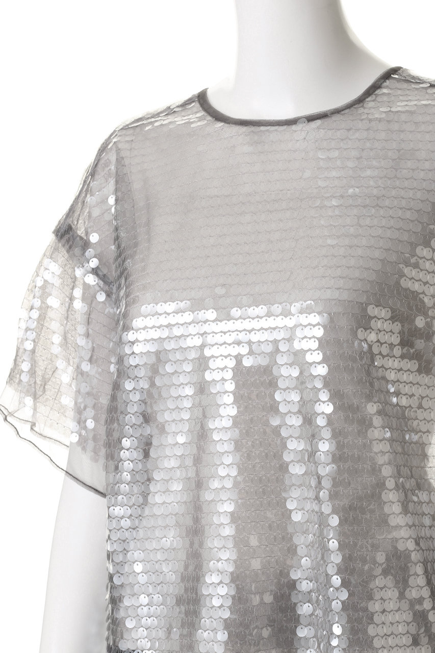 MAISON SPECIAL - 【MAISON SPECIAL/メゾンスペシャル】スパンコールビッグTEE MAISON SPECIAL(メゾンスペシャル)｜Sheer sequins Over T-Shirt