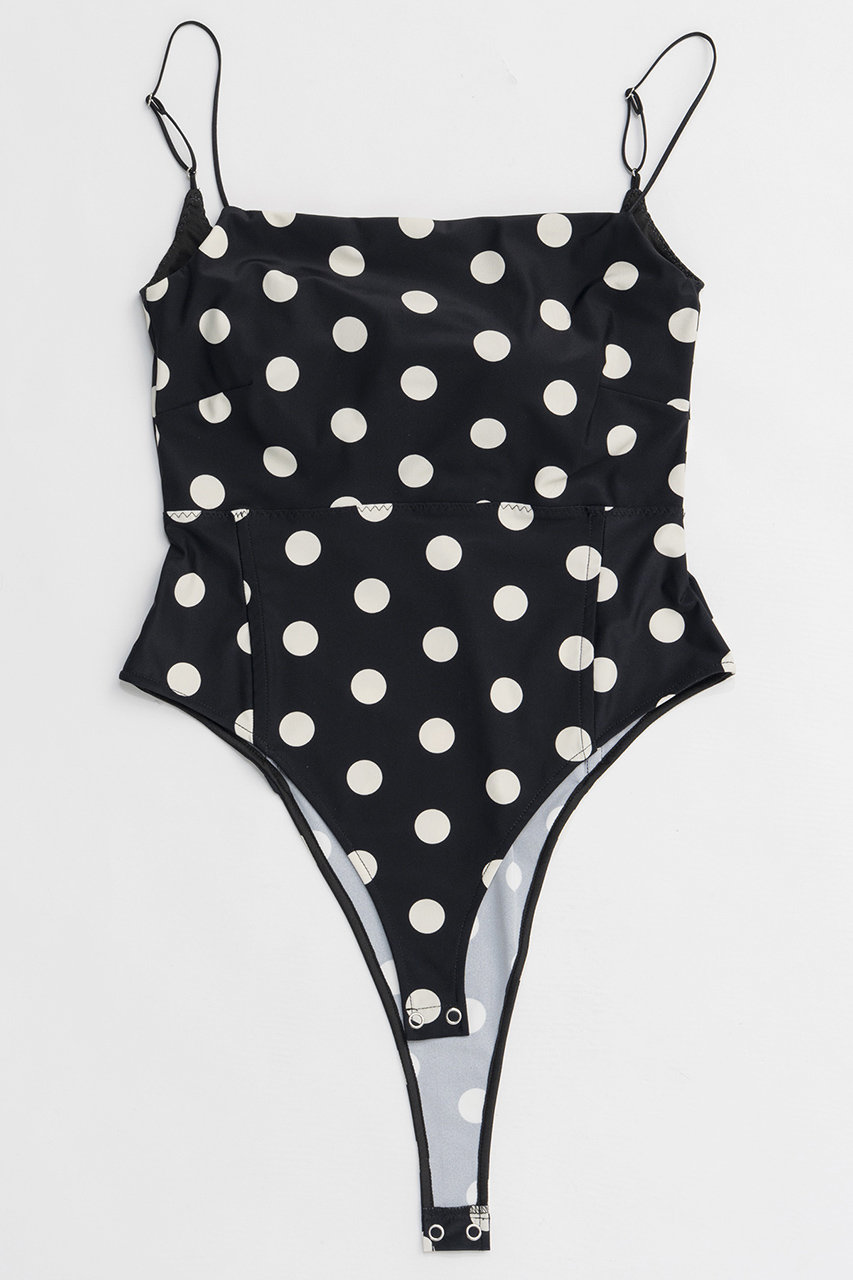メゾンスペシャル/MAISON SPECIALの【予約販売】Cup-in Dot Bodysuit/カップインドットボディースーツ(BLK(ブラック)/21261415206)