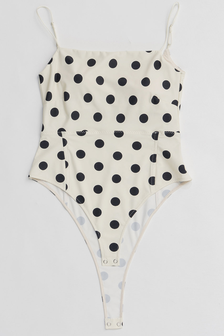 メゾンスペシャル/MAISON SPECIALの【予約販売】Cup-in Dot Bodysuit/カップインドットボディースーツ(WHT(ホワイト)/21261415206)