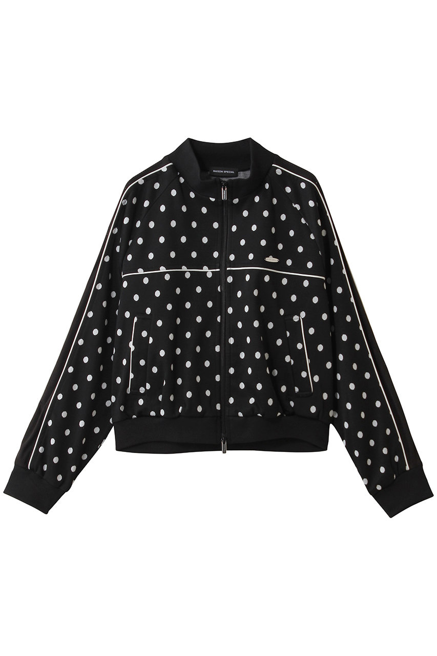 メゾンスペシャル/MAISON SPECIALのJacquard Jersey Tops/ジャガードジャージトップス(BLK(ブラック)/21261415301)