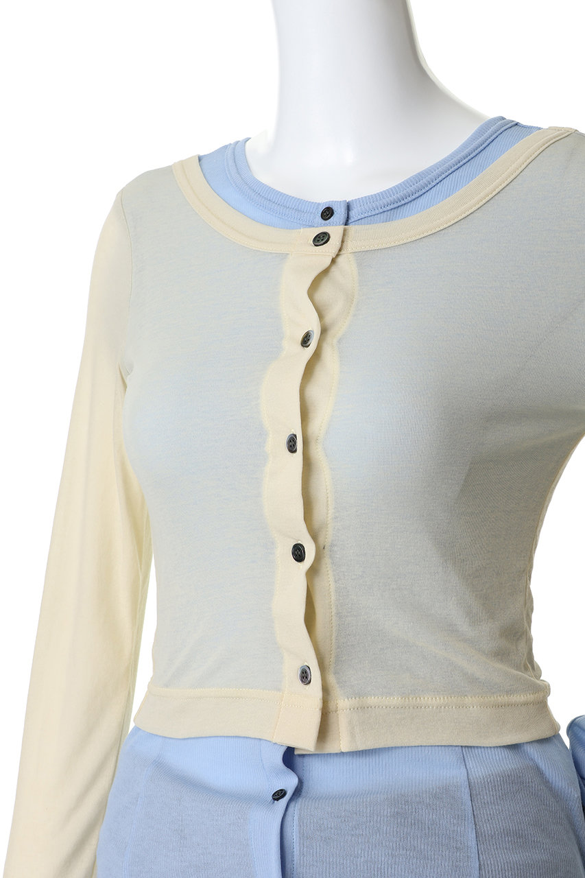 MAISON SPECIAL(メゾンスペシャル)｜2WAY Neck Bicolor Comfort Top