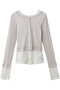 2WAY Neck Bicolor Comfort Top/2WAYネックバイカラーコンフィートップ メゾンスペシャル/MAISON SPECIAL L.GRY(ライトグレー)