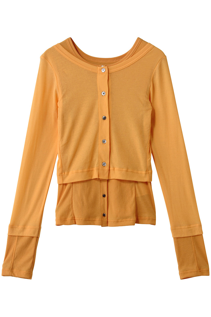 メゾンスペシャル/MAISON SPECIALの2WAY Neck Bicolor Comfort Top/2WAYネックバイカラーコンフィートップ(ORG(オレンジ)/21261415302)