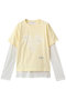 Open Heart Layered T-Shirt/オープンハートレイヤードTシャツ メゾンスペシャル/MAISON SPECIAL L.YEL(ライトイエロー)