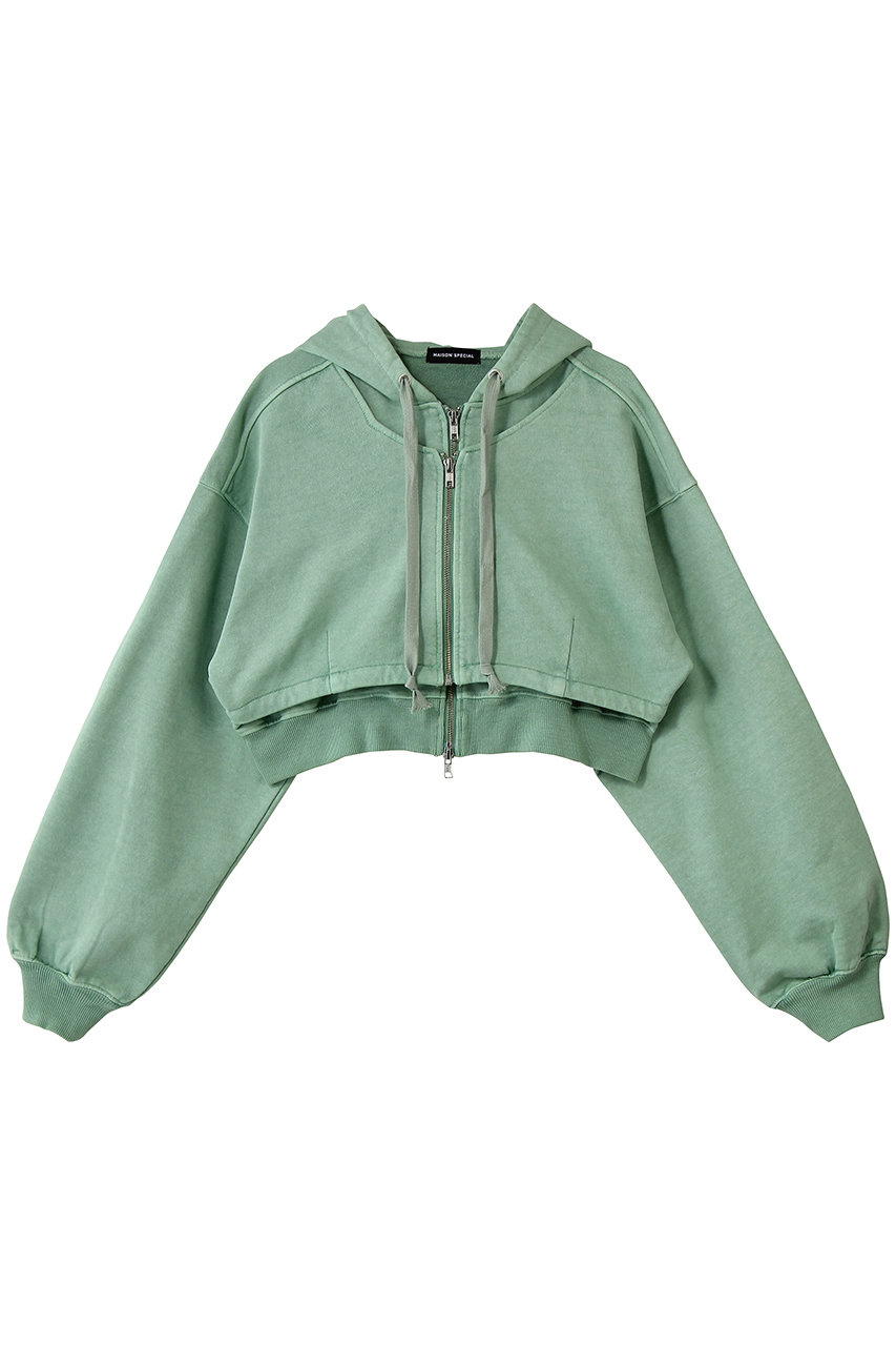 メゾンスペシャル/MAISON SPECIALのLayered Parka/レイヤードパーカー(M.GRN(ミントグリーン)/21261416301)