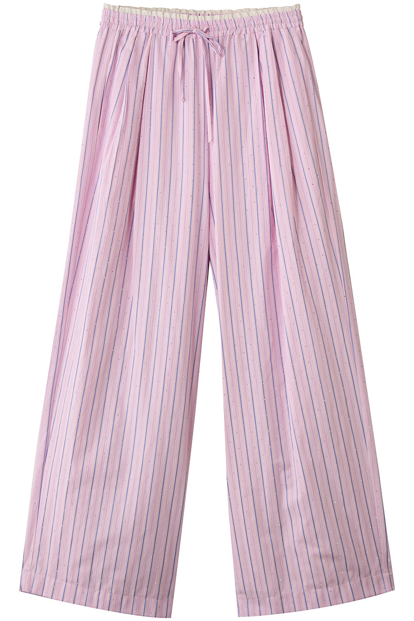 メゾンスペシャル/MAISON SPECIALのLines Stone Pajama Pants/ラインストーンパジャマパンツ(PNK(ピンク)/21261465201)