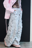 Cut-Off Flower Pants/カットオフフラワースノーパンツ