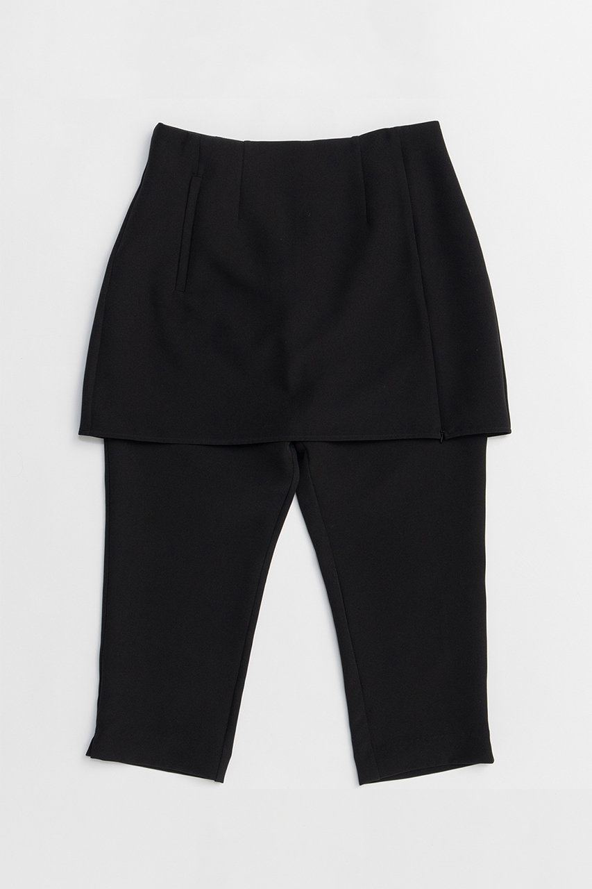 メゾンスペシャル/MAISON SPECIALのMini Skirt Layer Capri Pants/ミニスカートレイヤーカプリパンツ(BLK(ブラック)/21261465207)