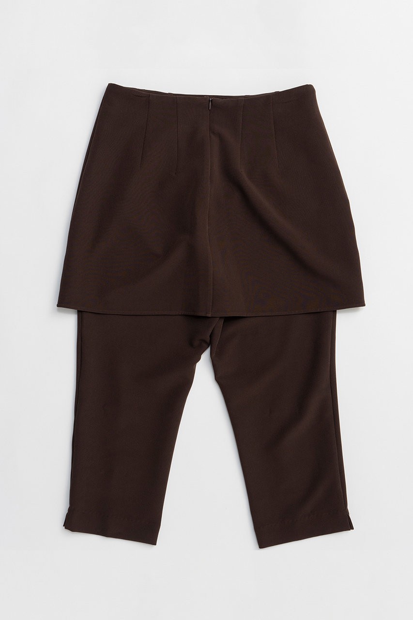メゾンスペシャル/MAISON SPECIALのMini Skirt Layer Capri Pants/ミニスカートレイヤーカプリパンツ(BRN(ブラウン)/21261465207)