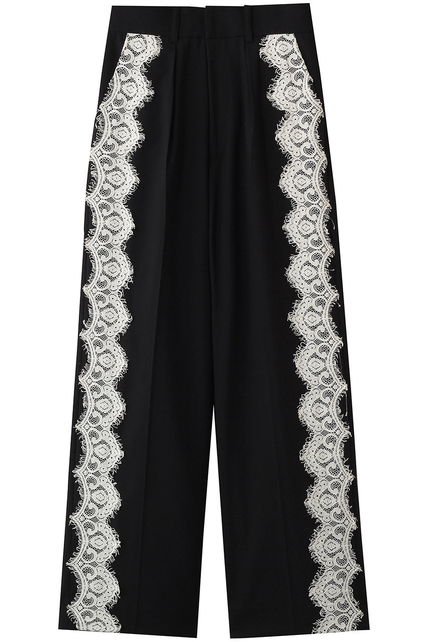 MAISON SPECIAL Side Lace Slacks/サイドレーススラックス (BLK(ブラック), 36) メゾンスペシャル ELLE SHOP
