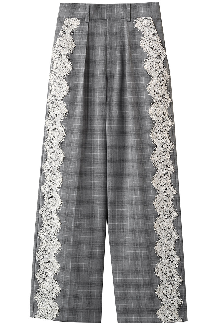 MAISON SPECIAL Side Lace Slacks/サイドレーススラックス (GRY(グレー), 38) メゾンスペシャル ELLE SHOP