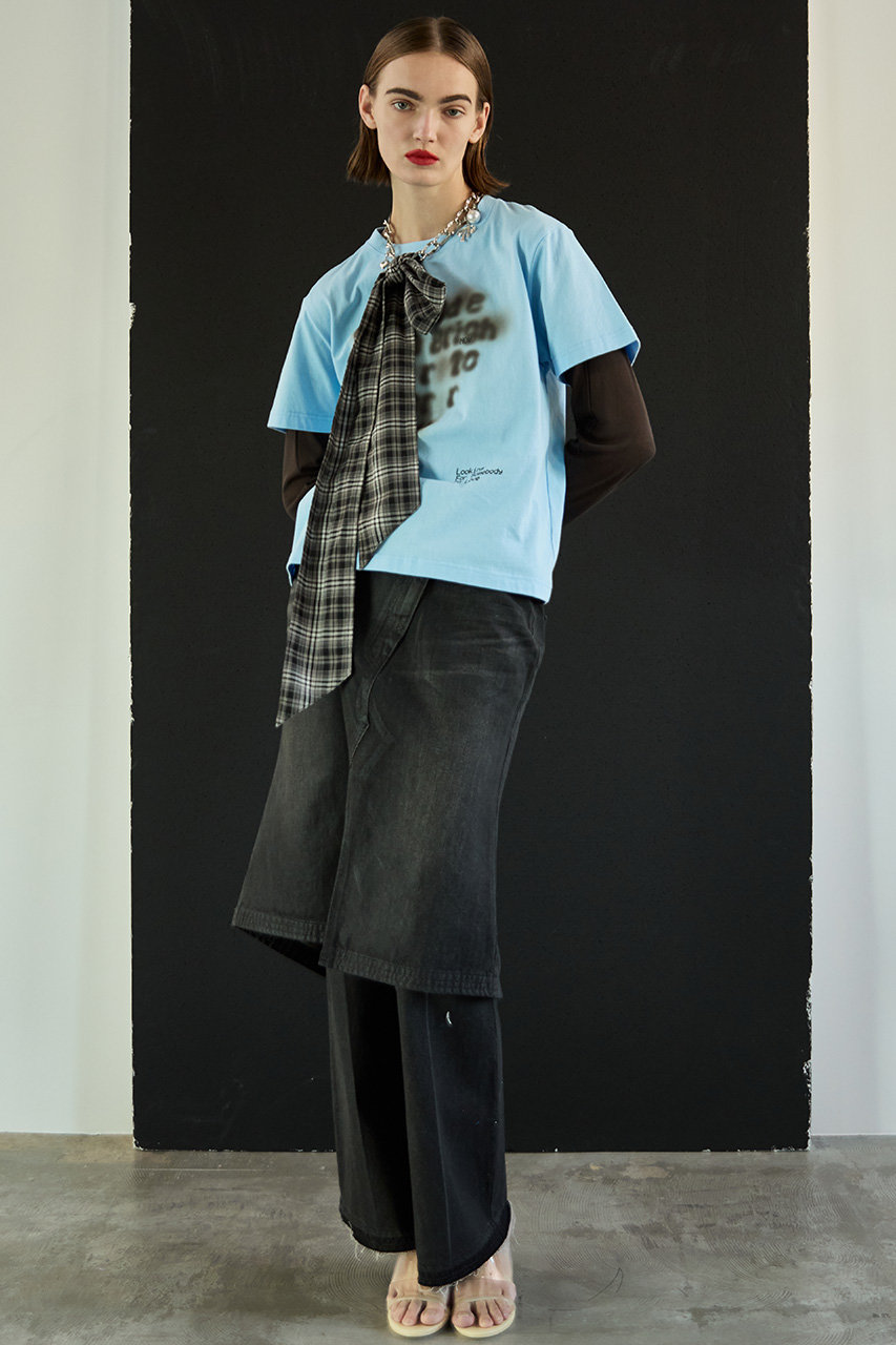 MAISON SPECIAL(メゾンスペシャル)｜Layered Skirt Denim Pants