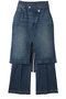 Layered Skirt Denim Pants/レイヤードスカートデニムパンツ メゾンスペシャル/MAISON SPECIAL BLU(ブルー)