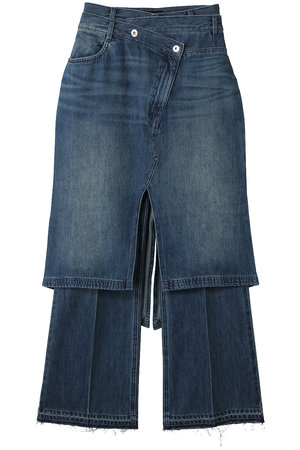 メゾンスペシャル/MAISON SPECIALのLayered Skirt Denim Pants/レイヤードスカートデニムパンツ(110600/110604)