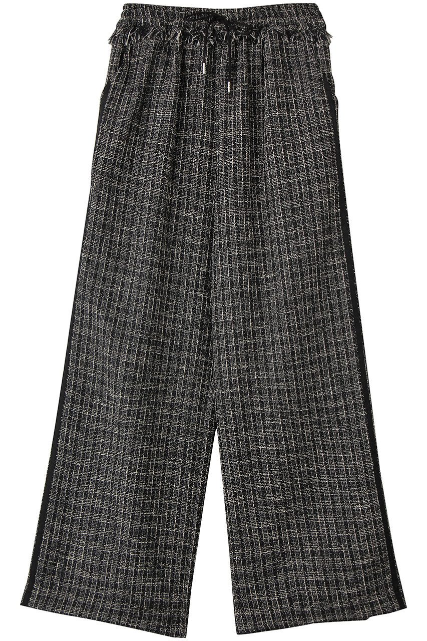 メゾンスペシャル/MAISON SPECIALのSide-Lined Tweed Easy Pants/サイドラインツイードイージーパンツ(BLK(ブラック)/21261465706)