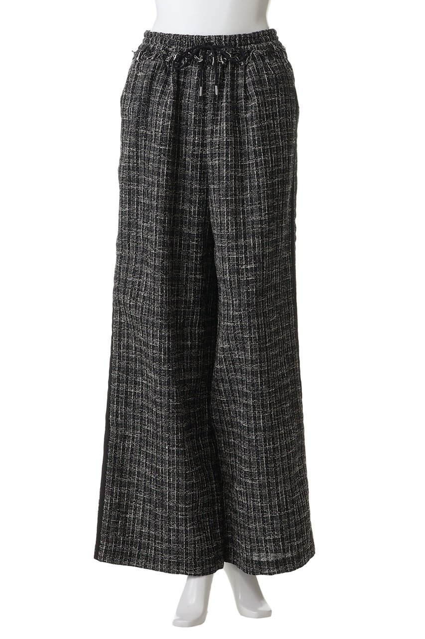MAISON SPECIAL(メゾンスペシャル)｜Side-Lined Tweed Easy Pants