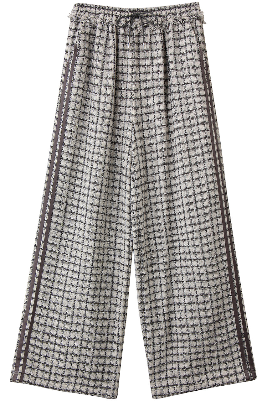 メゾンスペシャル/MAISON SPECIALのSide-Lined Tweed Easy Pants/サイドラインツイードイージーパンツ(WHT(ホワイト)/21261465706)
