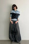 Side-Tuck Cocoon Denim Pants/サイドタックコクーンデニムパンツ メゾンスペシャル/MAISON SPECIAL