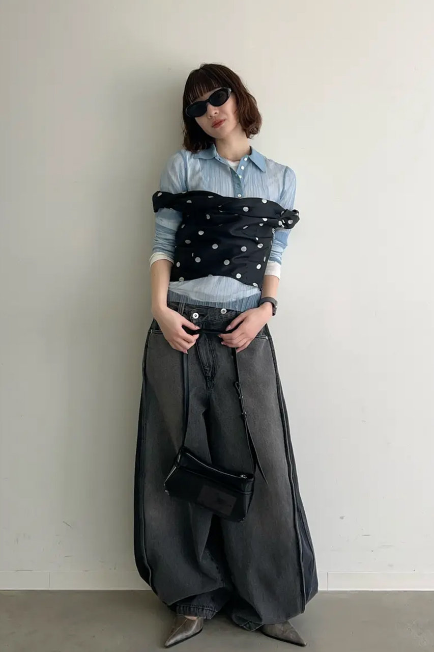 MAISON SPECIAL(メゾンスペシャル)｜Side-Tuck Cocoon Denim Pants