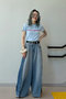 Side-Tuck Cocoon Denim Pants/サイドタックコクーンデニムパンツ メゾンスペシャル/MAISON SPECIAL