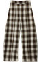 Center Pin Tuck Ombre Check Pants/センターピンタックオンブレチェックパンツ メゾンスペシャル/MAISON SPECIAL BRN(ブラウン)