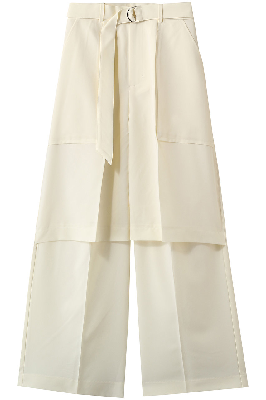 MAISON SPECIAL Spray-Stained Work Pants/スライスニースーチングワークパンツ (WHT(ホワイト), 34) メゾンスペシャル ELLE SHOP