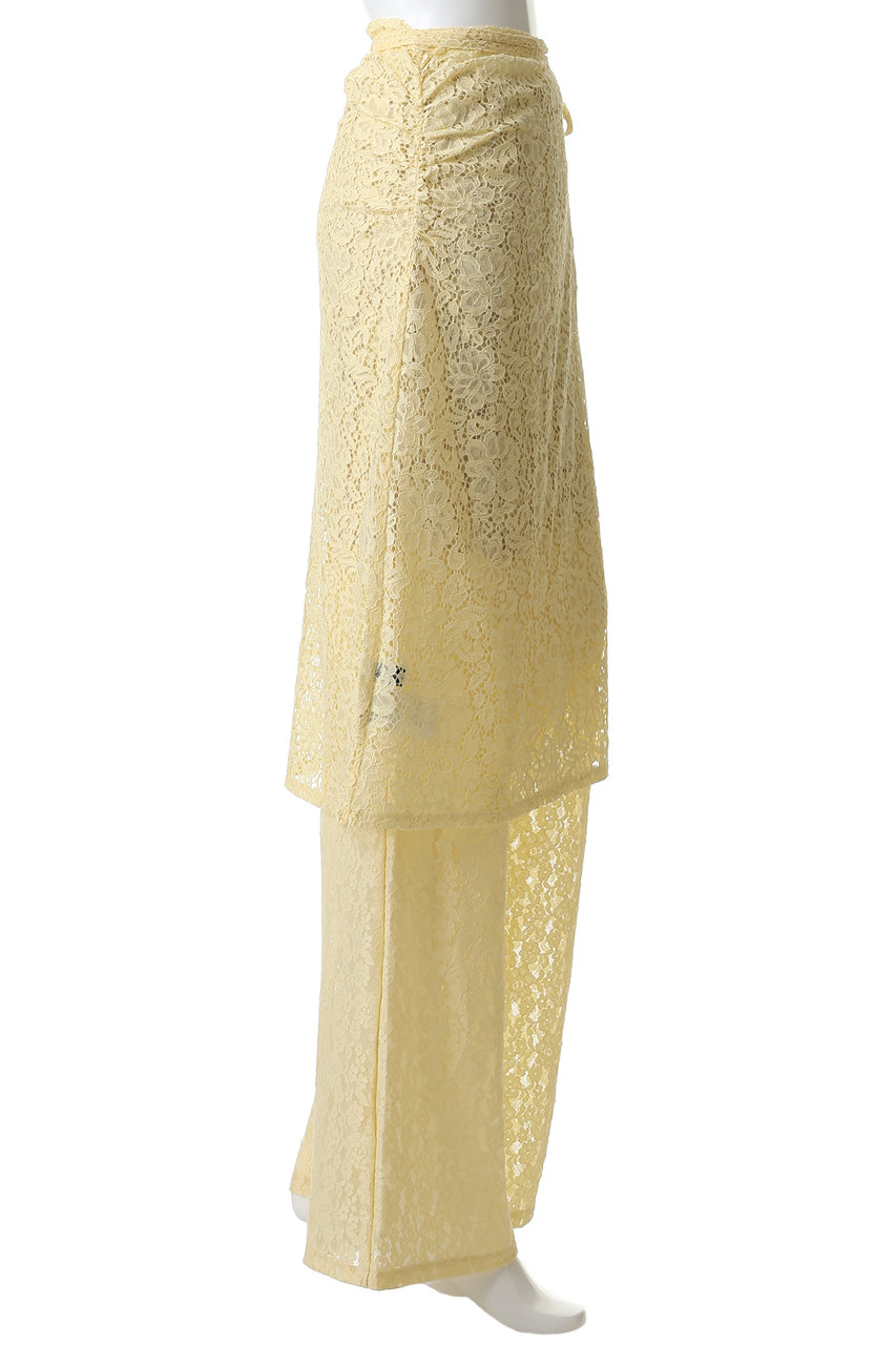 MAISON SPECIAL(メゾンスペシャル)｜Side Gathered Wrap Lace Skirt