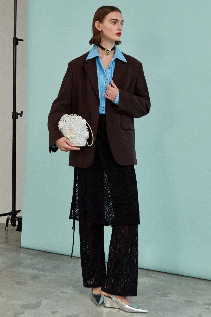 MAISON SPECIAL(メゾンスペシャル)｜Side Gathered Wrap Lace Skirt