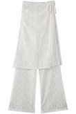 Side Gathered Wrap Lace Skirt Pants/サイドギャザーラップレーススカートパンツ