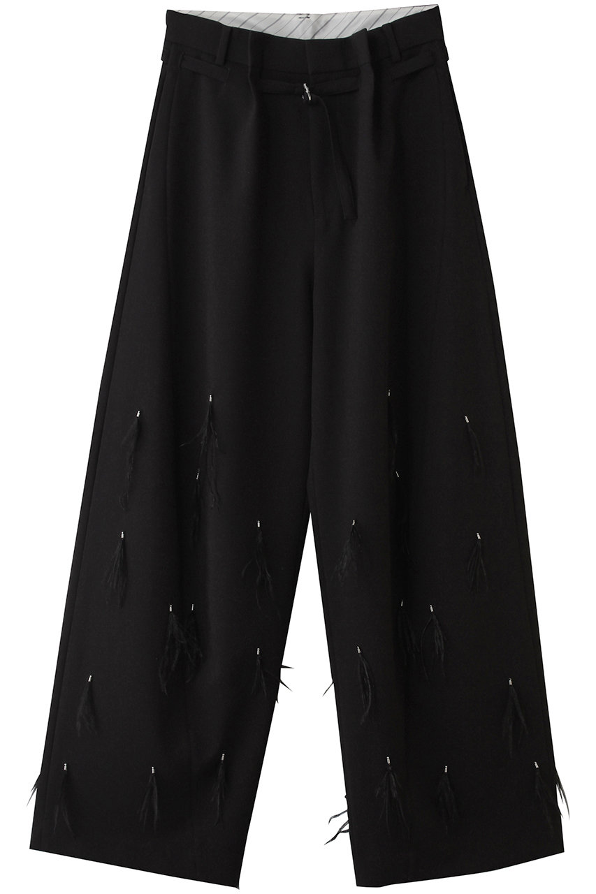 メゾンスペシャル/MAISON SPECIALのFeather Tuck Pants/フェザータックパンツ(BLK(ブラック)/21261465813)
