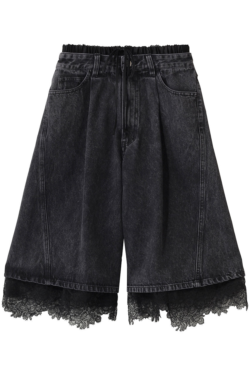 メゾンスペシャル/MAISON SPECIALのMulti-Way Layered Denim Shorts/マルチウェイレイヤードデニムショートパンツ(BLK(ブラック)/21261466303)