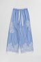 【予約販売】Striped Lace Pants/ワイドスカラップレースパンツ メゾンスペシャル/MAISON SPECIAL BLU(ブルー)
