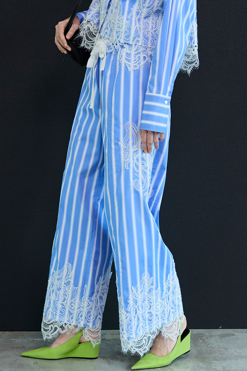 MAISON SPECIAL(メゾンスペシャル)｜Striped Lace Pants/ワイド