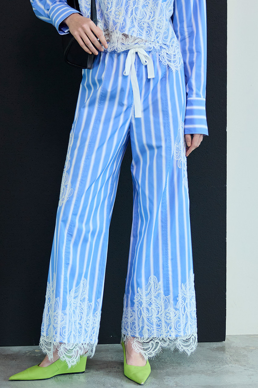 MAISON SPECIAL(メゾンスペシャル)｜Striped Lace Pants/ワイド