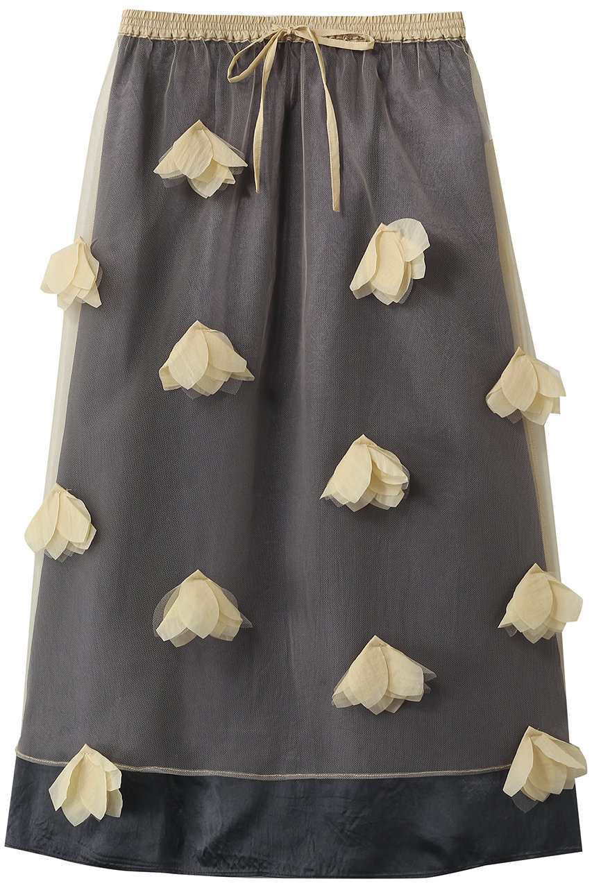メゾンスペシャル/MAISON SPECIALのSheer Floral Layered Skirt/シアーフラワーレイヤードスカート(BGE(ベージュ)/21261515201)