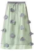 Sheer Floral Layered Skirt/シアーフラワーレイヤードスカート