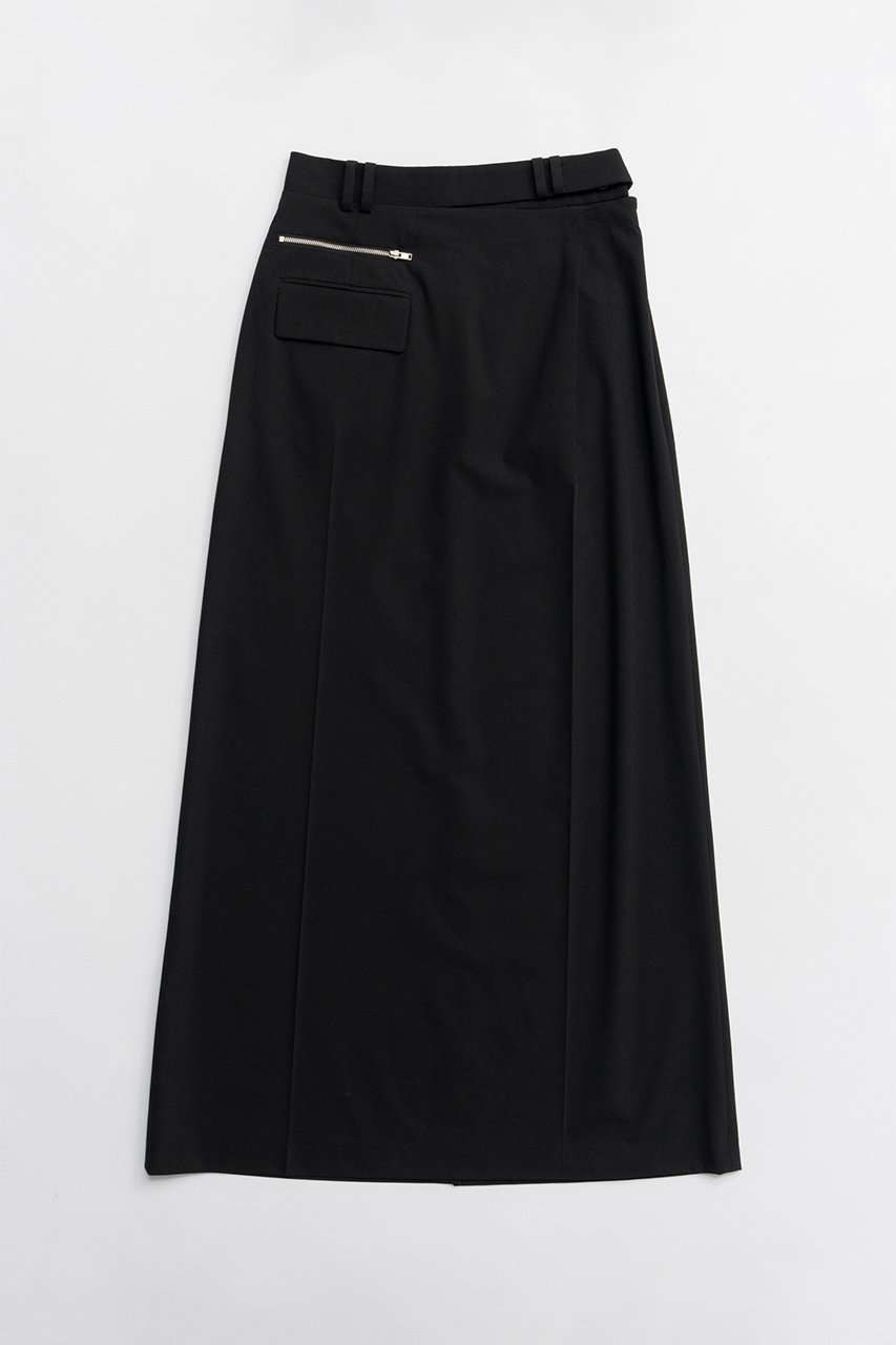 メゾンスペシャル/MAISON SPECIALの【予約販売】Sewing Tack Maxi Skirt/スーチングタックマキシスカート(BLK(ブラック)/21261515701)