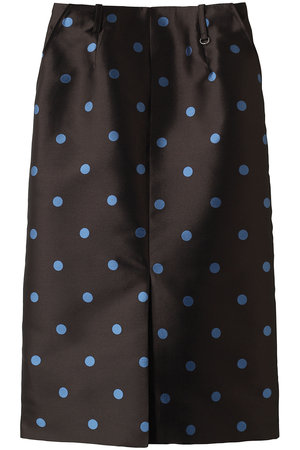 メゾンスペシャル/MAISON SPECIALのPolka Dot Mock-Neck Skirt/ドットミモレタイトスカート(110700/110703)