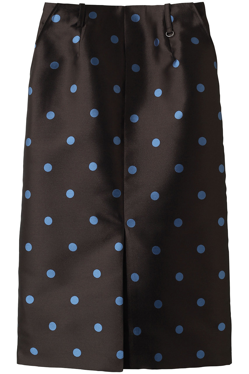 メゾンスペシャル/MAISON SPECIALのPolka Dot Mock-Neck Skirt/ドットミモレタイトスカート(BRN(ブラウン)/21261515702)