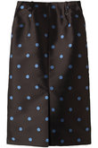 Polka Dot Mock-Neck Skirt/ドットミモレタイトスカート